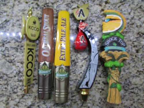 5 SUMMIT BREWING CO KCCO SHOCKTOP JOHNNY APPLESEED BEER TAP HANDLES LARGE SIZE