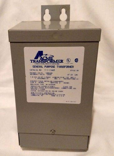 Acme Electric Corp T-1-11683 - Buck and Boost, 120/240V, 1KVA Transformer