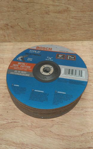 23 Piece Bosch 9&#034; x 5/64&#034; x 7/8&#034; Metal / Inox Grinding Wheels Type 27 6600 RPM