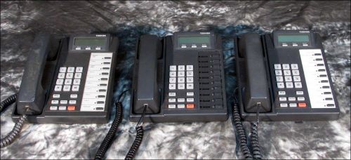 LOT OF 3 TOSHIBA DKT2010-SD BUSINESS TELEPHONES