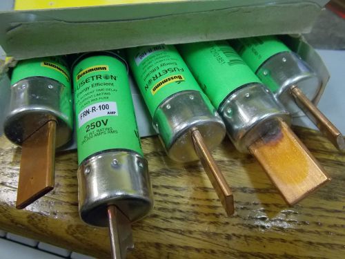 5 Cooper Bussmann FRN-R-100 fuses NEW