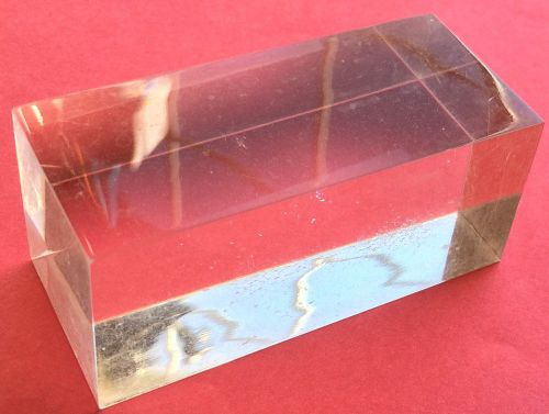 Solid Clear Rectangular Acrylic Block 3 x 1 3/8&#034;