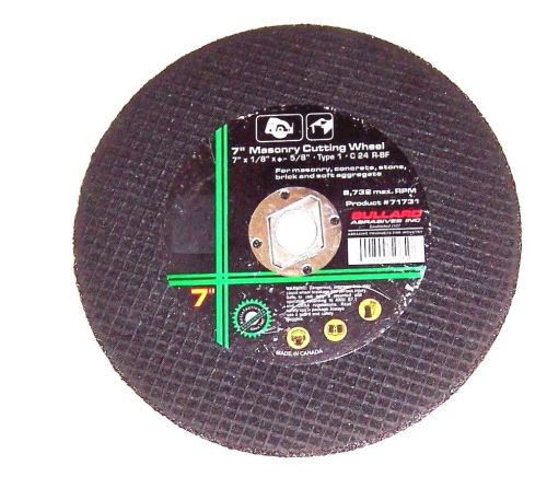 Bullard Abrasives 71731 Blazer Masonry Cut Off Wheel 7&#034;X1/8&#034; X 5/8&#034;