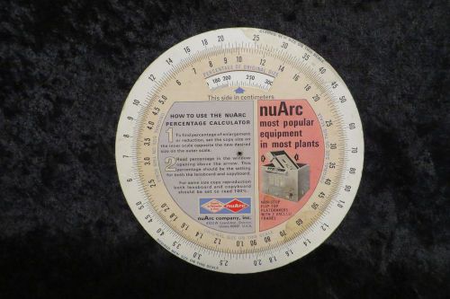 NuArc Circular Percentage Calculator Enlargement &amp; Reduction for NuArc Cameras