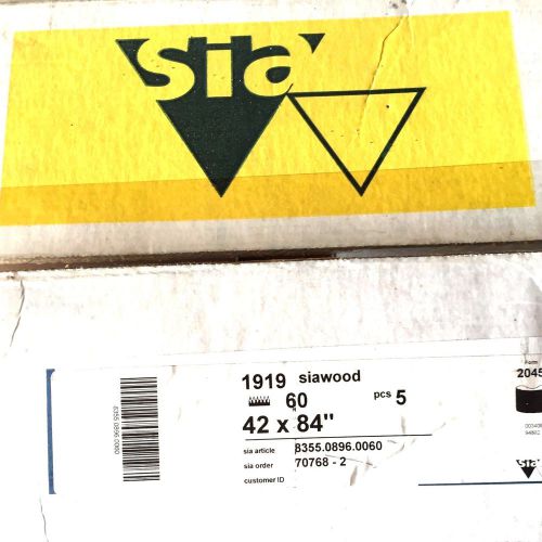 SIA PAPER BELT, 1919, FIVE (5) BELTS PER BOX, 42 X 84, 60 GRIT