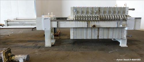 Used- hoesch 48&#034; side bar filter press, model a-48-202.2-d-2-pp-d60-d. (10) 48&#034; for sale