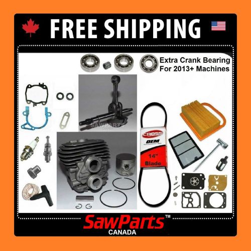 Stihl ts420 cylinder piston crank o-h rebuild kit nikasil oem quality 50mm for sale