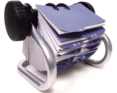 NOS Rolodex Open Rotary Business Card File Chrome - 67237