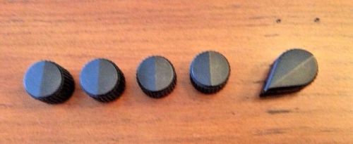 Set of 5 Raytheon MS91528 Test Equipment Knobs