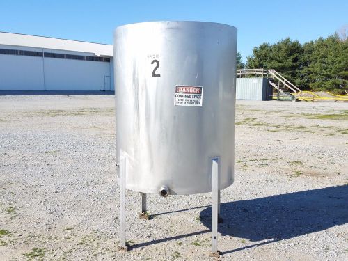 450 Gallon S/S Tank - Hinged Lid  2&#034; Bottom Drain - 11436-2