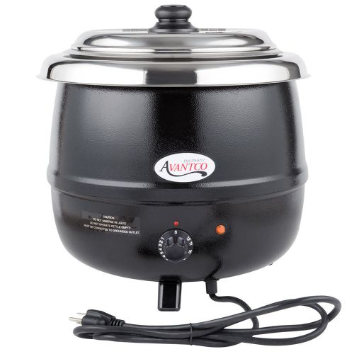 Avantco S600 14 Qt. Black Electric Soup Kettle Warmer - 110 - 177S600