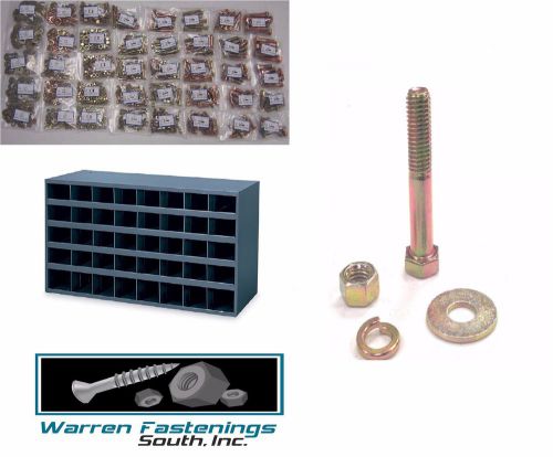 Assortment kit grade 8 bolt nut washer and lockwasher  3620 pc coarse w/ bin for sale