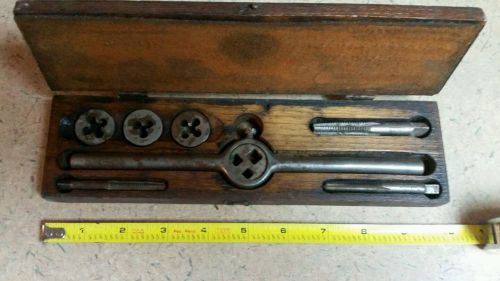 Vintage Worcester Steel Products Tap &amp; Die Set, w/ Wood case, Threading