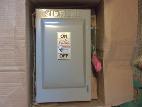 Siemens HNF362 Heavy Duty Safety Switch 60A 600VAC 3P 3W Non-Fused NEMA Type 1