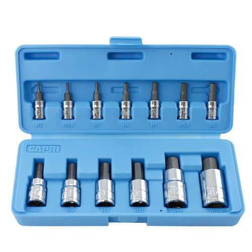 Capri Tools Metric Hex Bit Socket Set 13 Piece 6 Point Drive Sockets Hand Tools