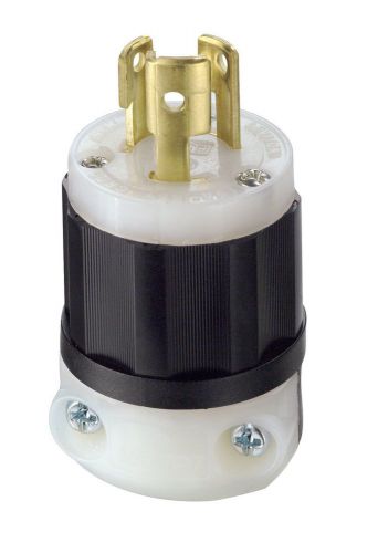 Leviton 4720-c 15 amp, 125 volt, nema l5-15p, 2p, 3w, locking plug, industrial g for sale