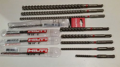 12 BRAND NEW Hilti TE-CX 1/4  3/8 + 1/2 + 9/16 X SDS Plus Hammer Drill Bit 3 TM