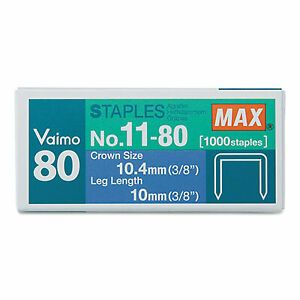 Vaimo 11 Staples, 0.38&#034; Leg, 0.5&#034; Crown, Steel, 1,000/Box NO1180 NO1180  - 1