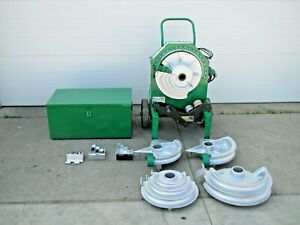 Greenlee 555 Electric Pipe Bender w/ Complete 1/2&#034; - 2&#034; EMT &amp; Rigid Shoe Set