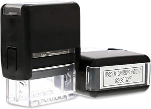 Juvale for Deposit Only Self Inking Stamps, Red Ink (2 Pack)