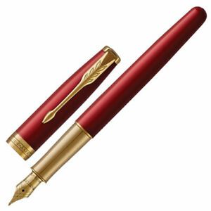 Fountain Pen Parker Sonnet Core Intense Red Lacquer Gt Body Red Glossy Lacque...