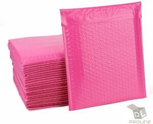 ProLine 25 #0 Extra Wide CD DVD Pink Poly Bubble Mailers Envelopes Bags 6.5x10