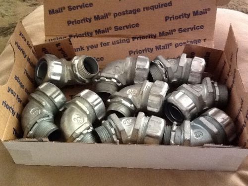 Lot (9) t&amp;b  3/4&#034; liquidtite 45 &amp; 90 deg connectors for sale