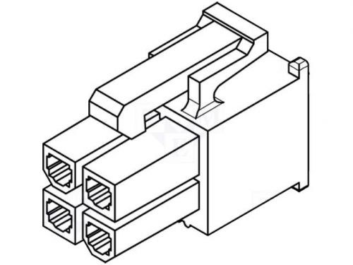 Connector / adaptor: molex female p/n: 5557-04r mini-fit jr. minifit cable 500pc for sale