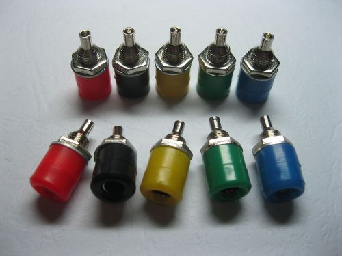 600 pcs Length 20mm Brass Banana Jack For 4mm Banana Plug 5 Color