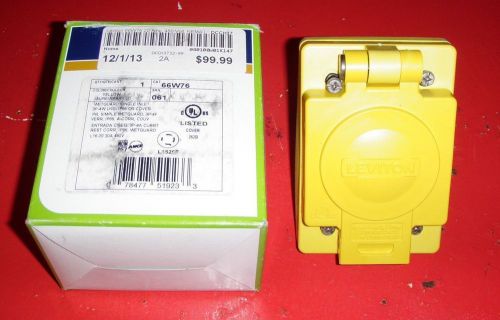 Leviton 66W76 Wetguard Single Inlet, Yellow