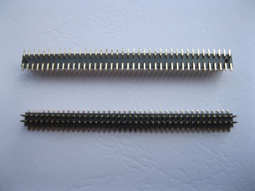 200 pcs smd smt 1.27mm 80pin male pin header double row strip gold plated for sale