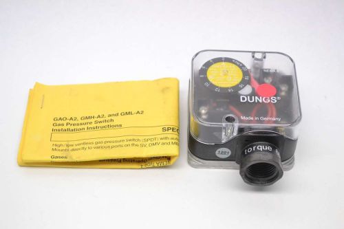 Dungs gao-a2-4-5 2-20in wc gas operated pressure 120v-ac 10a amp switch b428157 for sale