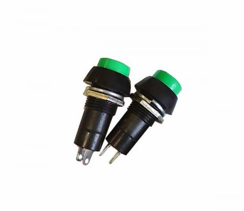 30pcs green Push Button Switch DC 3A 250V no self lock slight touch 2 pins