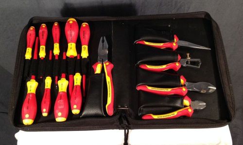 Wiha 14 piece 32895 master electrician pliers &amp; screwdriver set 32895 for sale