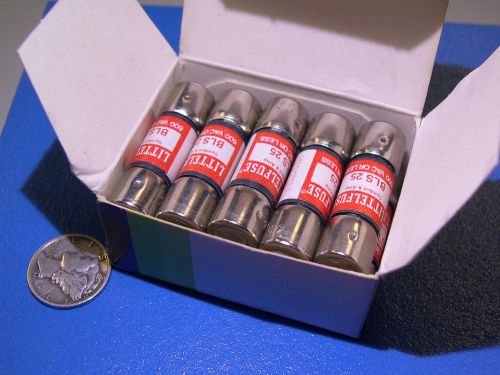 10pc Littelfuse Fast Acting Midget Fuse BLS25 25amp 600VAC NEW IN BOX
