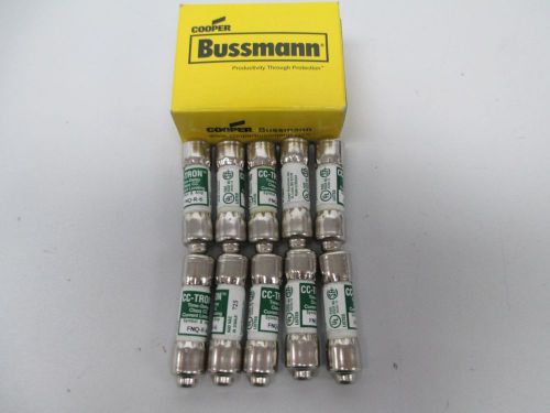 Lot 10 new bussmann fnq-r-6 cc-tron 6a amp 600v-ac fuse d258428 for sale