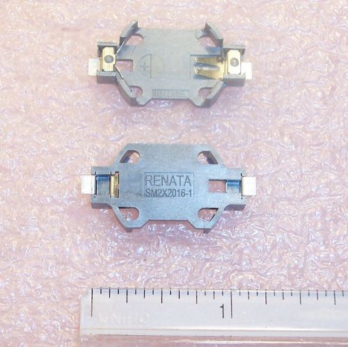 QTY (10) SM2x2016LF-TR RENATA BATTERIES BATTERY HOLDER FOR CR2016 BATTERIES ROHS