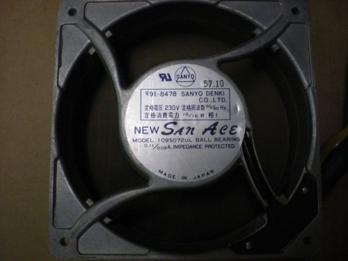 Sanyo Denki Model 109S072UL Fan - 4-1/4&#034; Diameter Blades - 230VAC - #4