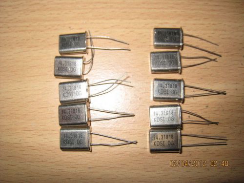 10 X 14.31818 MHz 14.31818MHz Crystal Oscillator HC-49U NEW KDS Japan