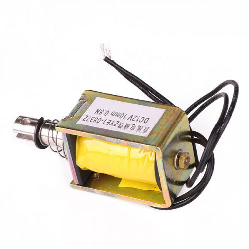 DC 12V Pull Type Open Frame linear Motion Solenoid Electromagnet Amperage 0.75A