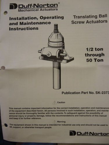 DUFF-NORTON, M9802-9G, Ball Screw Actuator,2 Ton,9 In TVL w/ free shipping