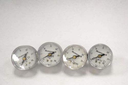 LOT 4 HONEYWELL PRESSURE GAUGE 0-30PSI 1/8IN NPT 1-1/2IN B343683