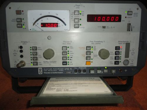 W&amp;G / TTC / Acterna / JDSU Wandel &amp; Goltermann SPM-15 SPM15 10MHz Level Meter