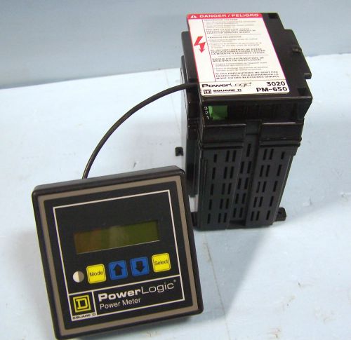 POWERLOGIC SQUARE D POWER METER 3020 PMD 32 &amp; PM 650 POWER LOGIC METER 3020PM650