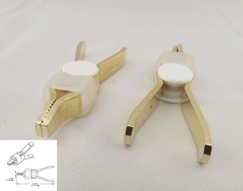 2pcs Gold Plated Copper 10A 10 Amps Kelvin Clip Kelvin Leads DIY