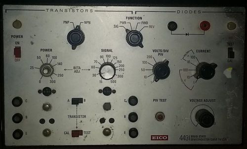 EICO 443 Solid State Semiconductor Curve Tracer Transistor Analyser READ BELOW