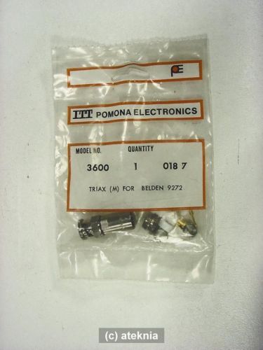 Itt-pomona 3600 triaxial bnc(m) &#034;two lug&#034; bayonet lock connector new in bag for sale