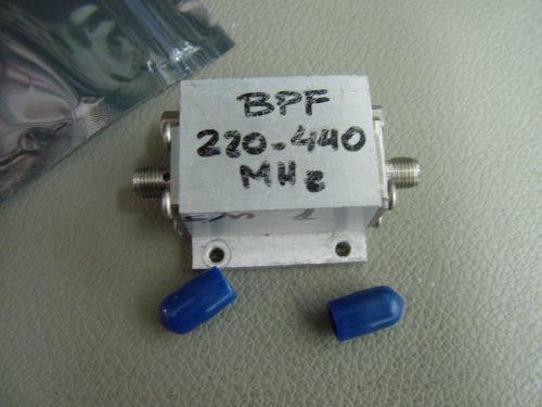 BANDPASS FILTER 220MHz - 440MHz LOSS 1db SMA