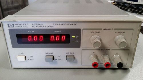 HP / Agilent  E3610A 30W Power Supply, 8V, 3A or 15V, 2A, Tested