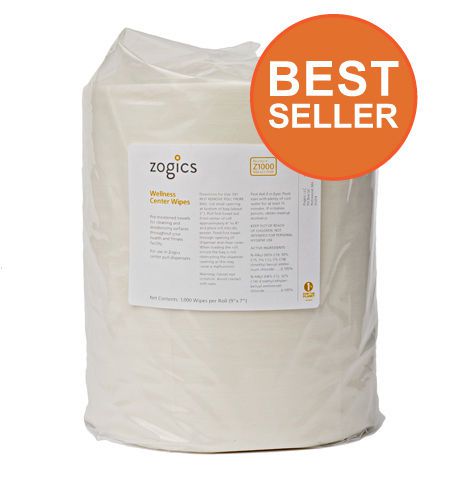 Zogics Wellness Center Gym Wipes (2 rolls/case)